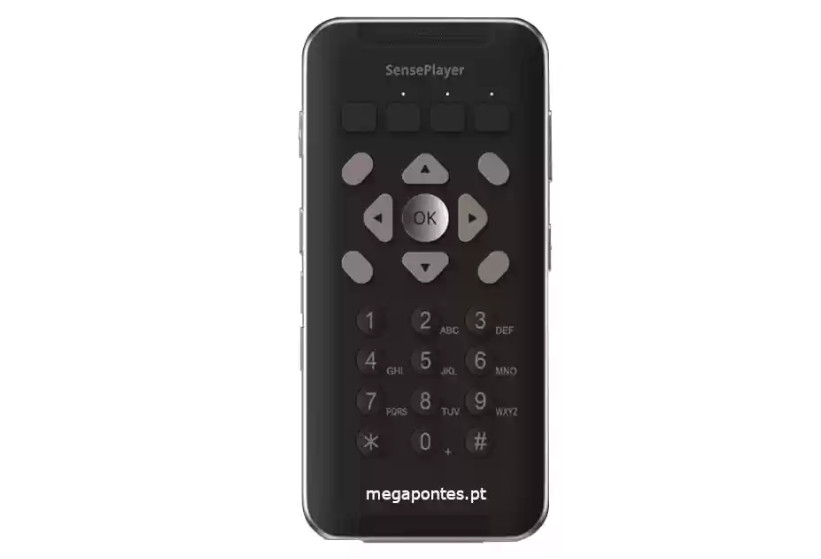 SensePlayer OCR leitor Daisy / audiolivros preto com teclado físico acessível e teclas de controlo